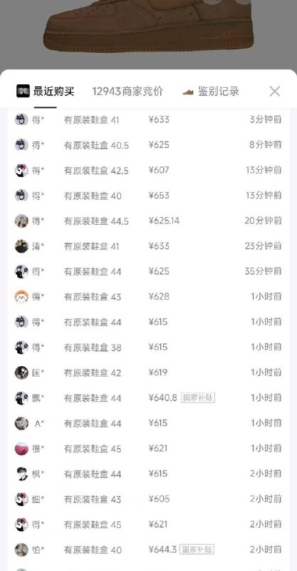 速度 Nike AF1一号小麦配色 秒卖CJ9179-200到手502 得物613积分券到手422